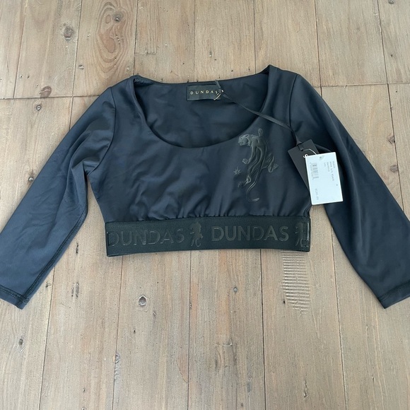 Dundas noor crop long sleeve sports top NWT - Picture 3 of 6